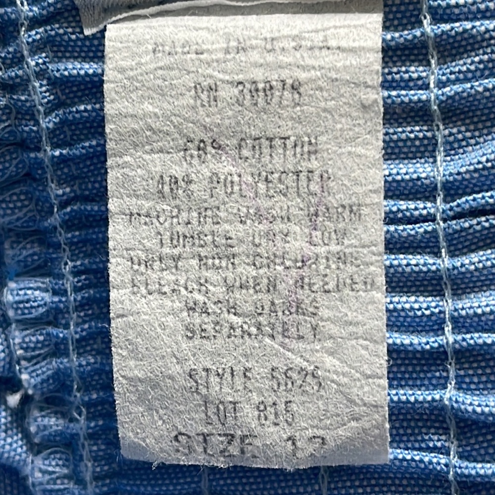 Separate Issue Vintage Button Front Light Blue Fu… - image 8